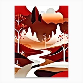 Landscape With Trees 2 Canvas Print