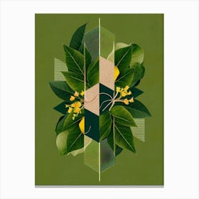 Geometric Leaves Canvas Print