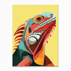 Rhinoceros Iguana Abstract Modern Illustration 4 Canvas Print