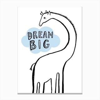 Dream Big Giraffe Canvas Print