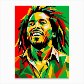 Bob Marley in WPAP Pop Art Canvas Print