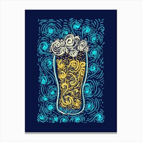 Arts and Crafts - Beer | Van Gogh | Beer Lover | Painting Beer | Funny | Drinking | Starry Night Canvas Print