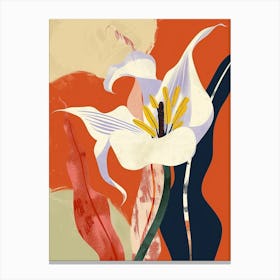 Colourful Flower Illustration Calla Lily 3 Canvas Print