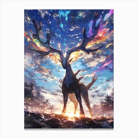 Xerneas S From Pokemon Canvas Print