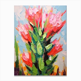 Cactus Painting Devils Tongue 4 Canvas Print