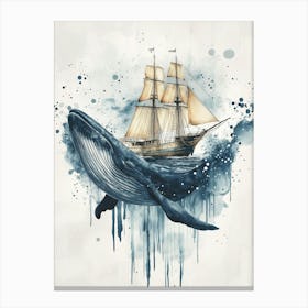 Whale Ship Canvas Print Canvas Print