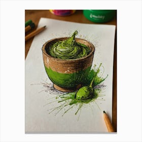 Matcha Bowl Canvas Print