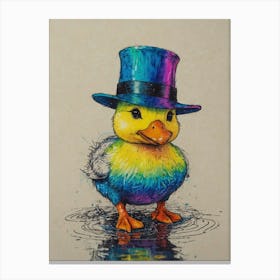 Duck In A Hat Canvas Print