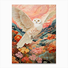 Snowy Owl 4 Detailed Bird Painting Canvas Print