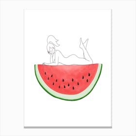 Watermelon Girl  Canvas Print