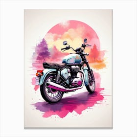 Royal Enfield Motorcycle. Canvas Print