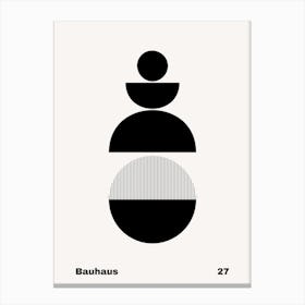 Geometric Bauhaus Poster B&W 27 Canvas Print
