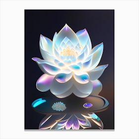 White Lotus Holographic 5 Canvas Print