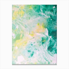 Green And Yellow Watercolor Painting Canvas Print