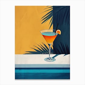 Cocktail By The Pool Canvas Print