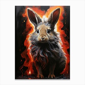 Rabbit On Fire 2 Canvas Print
