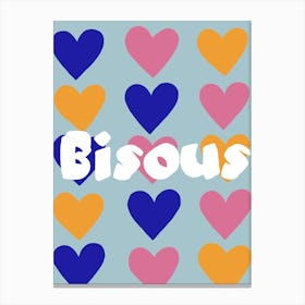 Bisous Canvas Print