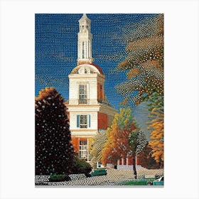 Concord, City Us  Pointillism Canvas Print