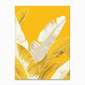 Yellow Banana Leaves Canvas Print