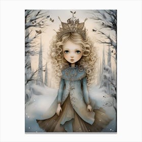 Snow Princess Queen Canvas Print