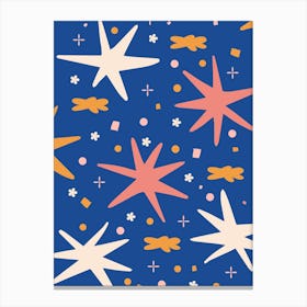 Abstract Star Pattern Print Canvas Print