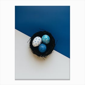 Easter Eggs In A Nest 12 Canvas Print