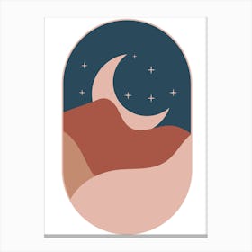 Moon And Stars.Wall prints. 2 Canvas Print