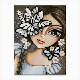 Butterfly Girl Canvas Print