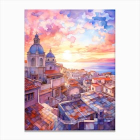 Sunset In Rome Canvas Print