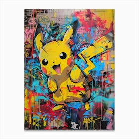 Popart Pikachu Canvas Print