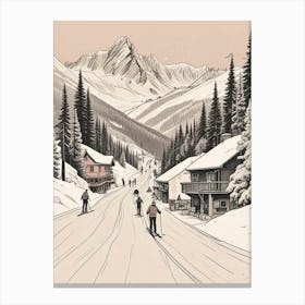 Retro Apres Ski Vintage Artwork (3) Canvas Print