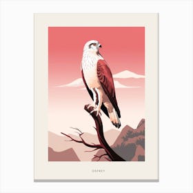 Minimalist Osprey 4 Bird Poster Canvas Print