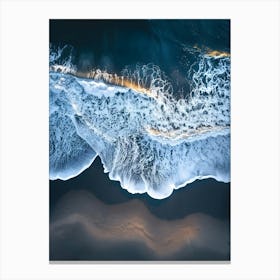 Aerial Ocean Wave Canvas Print