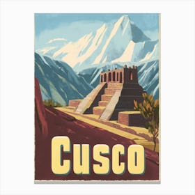 Aihrgdesign A Vintage Travel Poster Of Cusco Featuring The Ic 770ced8d B301 4acd B64f 92cb35ae5b7d 3 Canvas Print