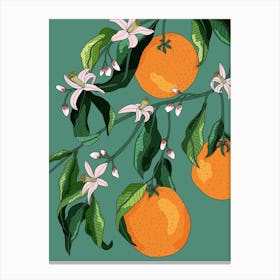Juicy Orange Blossoms Canvas Print