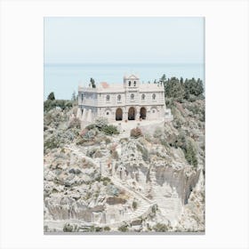 Church On A Hill In Tropea In Calabria In Italy Canvas Print