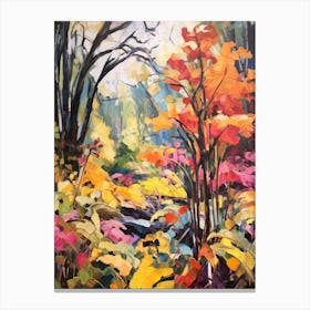 Autumn Gardens Painting Vandusen Botanical Garden Canada Canvas Print