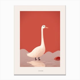 Minimalist Goose 2 Bird Poster Canvas Print