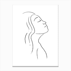 Portrait Of A Woman.Scandinavian wall art 1 Canvas Print