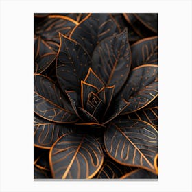 Black Leaves Canvas Print