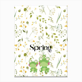 Spring Frogs Canvas Print