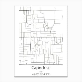 Capodrise,Italy Minimalist Map Toile