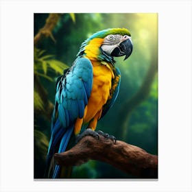 Tropical Symphony: Colorful Macaw Wall Decor Canvas Print