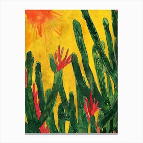 Cactus Painting 2 Canvas Print