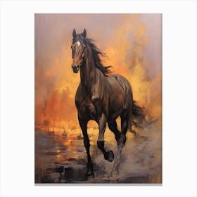 Horse Painting Vintage Canvas Print