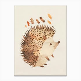 Charming Nursery Kids Animals Hedgehog 3 Canvas Print