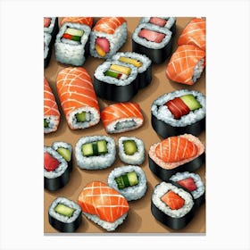 Sushi Set Canvas Print