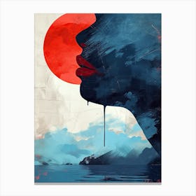 Sunset In The Sky, Minimalism Canvas Print