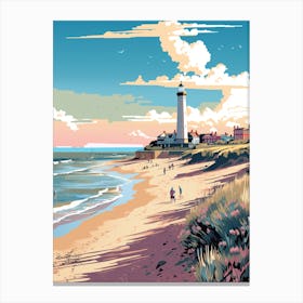 Lighthouse On The Beach 3 Canvas Print