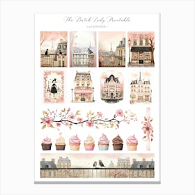 Cute Paris 1 Canvas Print